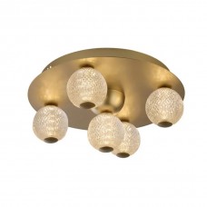 Люстра - Searchlight 20923GO Asteroid Led Flush,Gold Metal with Clear Acrylic Balls, 21 Вт, 1424 лм, 3000К