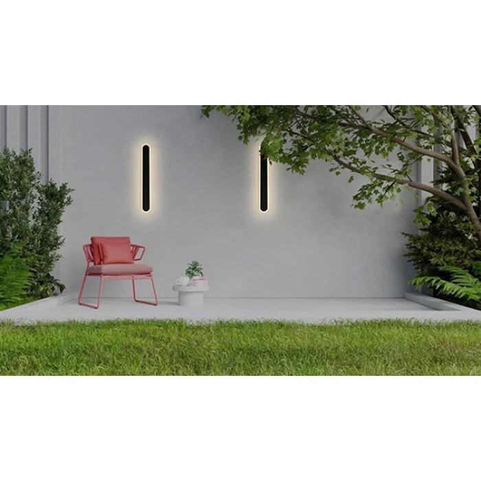 Настенный светильник Searchlight 88710-600 Bordo LED Outdoor Wall Light, Length 600mm, Black, 12 Вт, 811 лм, 2700К-3000К-4000К Настенный светильник Searchlight 88710-600 Bordo LED Outdoor Wall Light, Length 600mm, Black, 12 Вт, 811 лм, 2700К-3000К-4000К