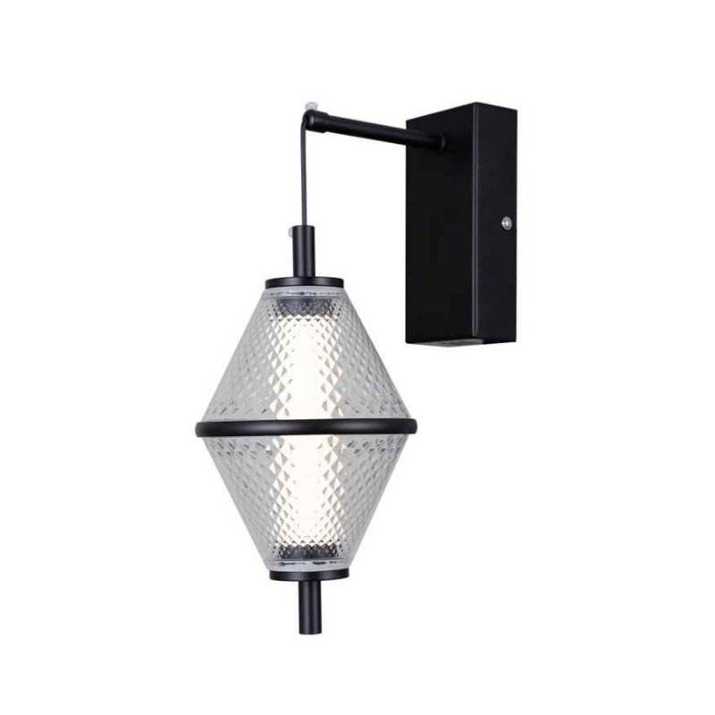Бра, настінний світильник Italux WL-34395-1-BK Fuente LED 1x5W 3000K 422Lm IP20 чорний