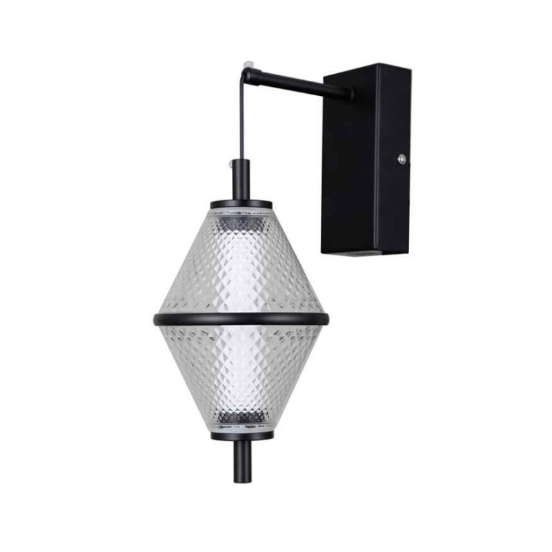 Бра, настінний світильник Italux WL-34395-1-BK Fuente LED 1x5W 3000K 422Lm IP20 чорний