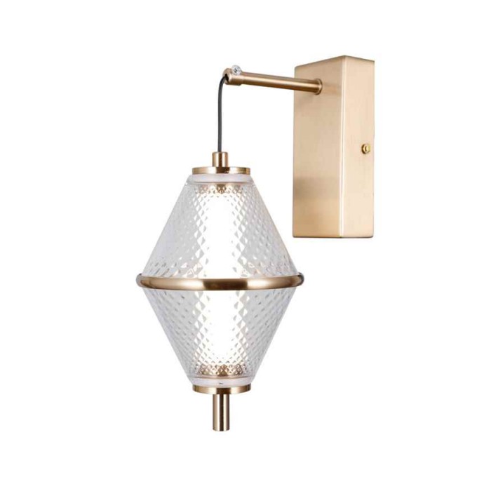 Бра, настінний світильник Italux WL-34395-1-HBR Fuente LED 1x5W 3000K 422Lm IP20 золотий