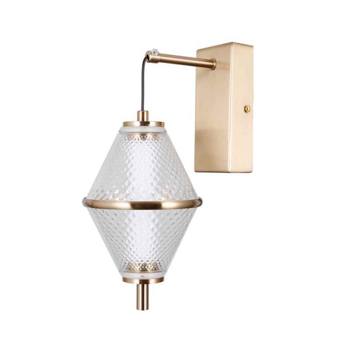 Бра, настінний світильник Italux WL-34395-1-HBR Fuente LED 1x5W 3000K 422Lm IP20 золотий