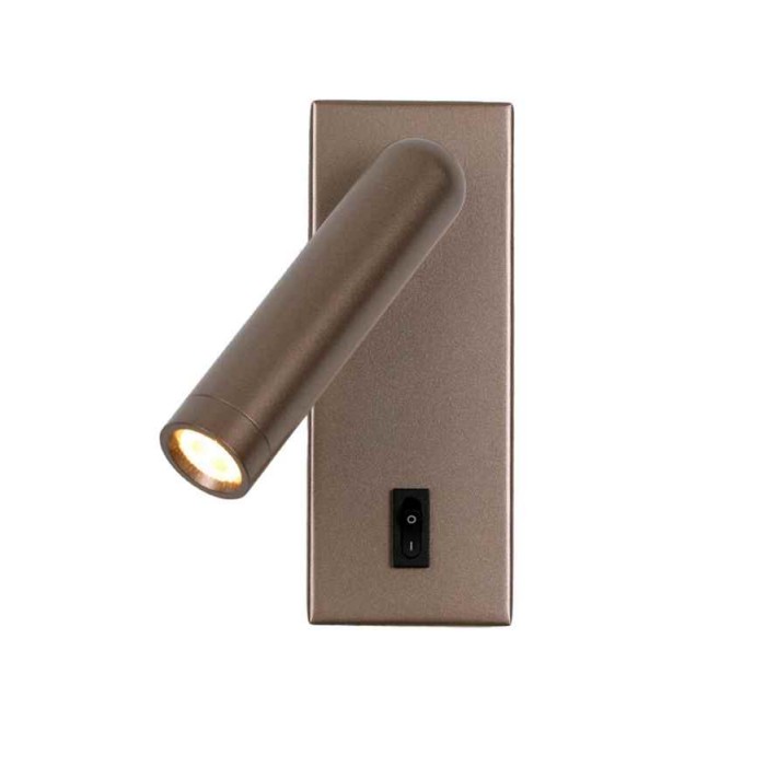 Бра, настенный светильник Italux WL-46376-1-CF Nova LED 1x2.5W 3000K 153Lm IP20 коричневый