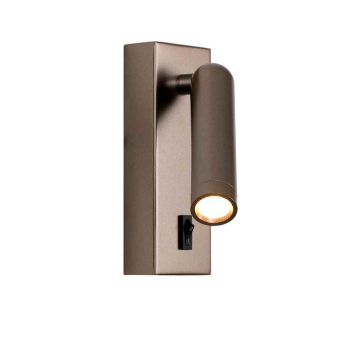 Бра, настенный светильник Italux WL-46376-1-CF Nova LED 1x2.5W 3000K 153Lm IP20 коричневый