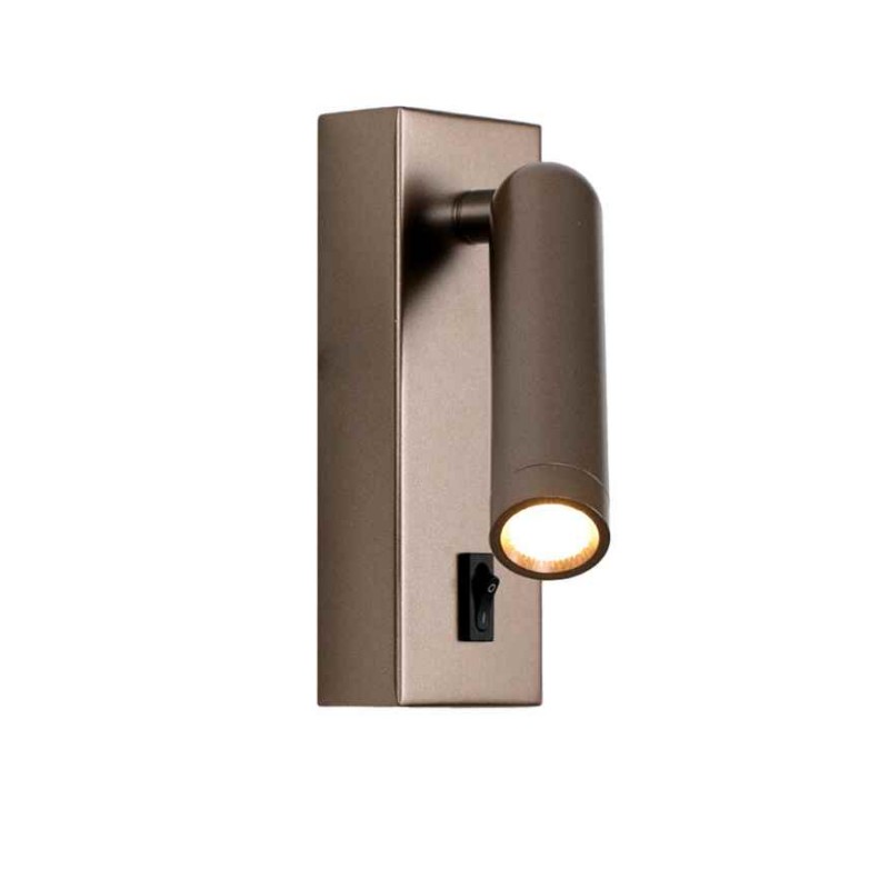 Бра, настінний світильник Italux WL-46376-1-CF Nova LED 1x2.5W 3000K 153Lm IP20 коричневий