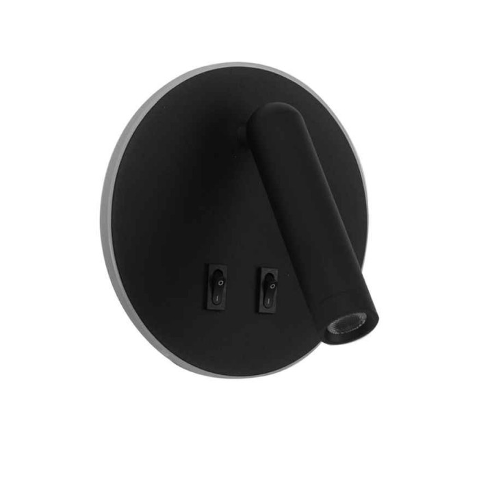 Бра, настенный светильник Italux WL-53742-1-BK Furla LED 1x8W 3000K 516Lm IP20 черный