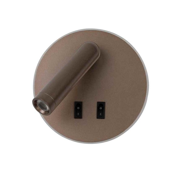 Бра, настенный светильник Italux WL-53742-1-CF Furla LED 1x8W 3000K 516Lm IP20 коричневый