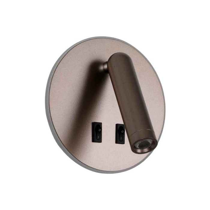 Бра, настенный светильник Italux WL-53742-1-CF Furla LED 1x8W 3000K 516Lm IP20 коричневый