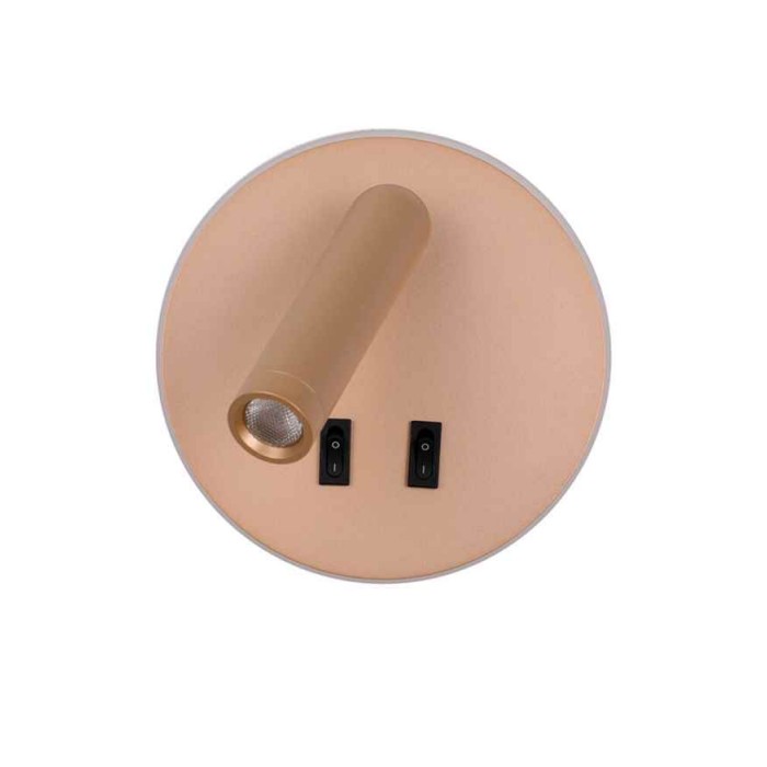 Бра, настенный светильник Italux WL-53742-1-GD Furla LED 1x8W 3000K 516Lm IP20 золотой