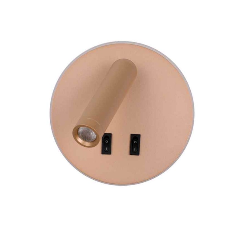 Бра, настінний світильник Italux WL-53742-1-GD Furla LED 1x8W 3000K 516Lm IP20 золотий