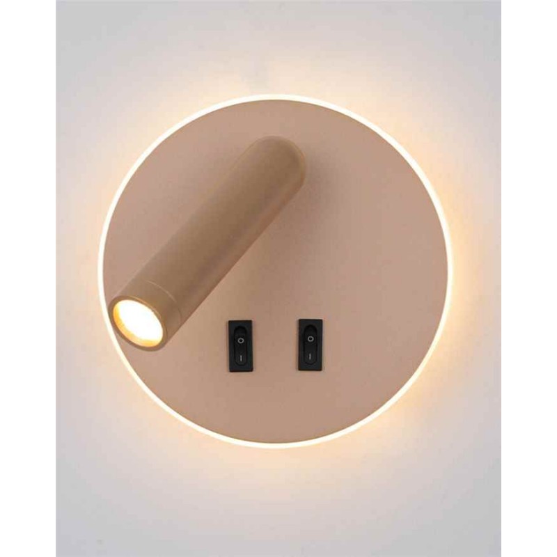 Бра, настінний світильник Italux WL-53742-1-GD Furla LED 1x8W 3000K 516Lm IP20 золотий