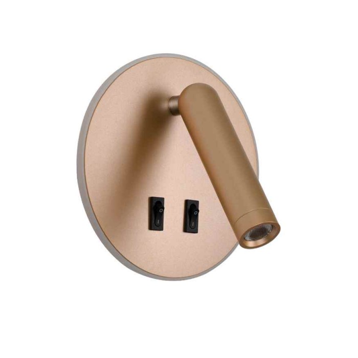 Бра, настенный светильник Italux WL-53742-1-GD Furla LED 1x8W 3000K 516Lm IP20 золотой