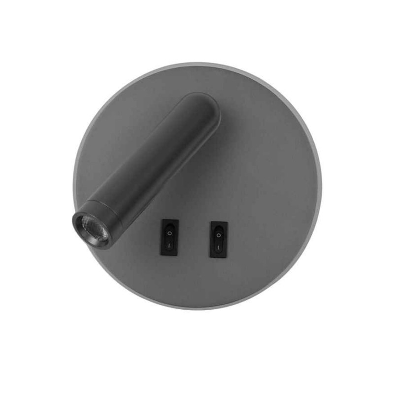 Бра, настінний світильник Italux WL-53742-1-GR Furla LED 1x8W 3000K 516Lm IP20 сірий