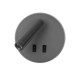 Бра, настінний світильник Italux WL-53742-1-GR Furla LED 1x8W 3000K 516Lm IP20 сірий