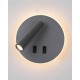 Бра, настінний світильник Italux WL-53742-1-GR Furla LED 1x8W 3000K 516Lm IP20 сірий