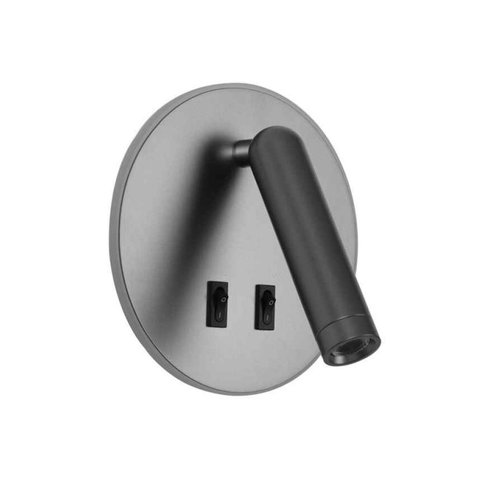 Бра, настенный светильник Italux WL-53742-1-GR Furla LED 1x8W 3000K 516Lm IP20 серый