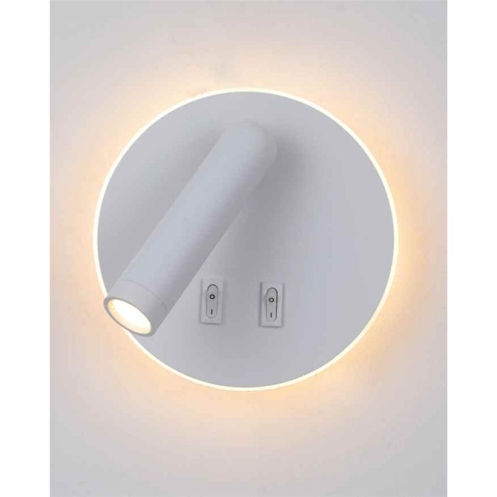 Бра, настенный светильник Italux WL-53742-1-WH Furla LED 1x8W 3000K 516Lm IP20 белый