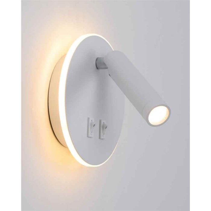 Бра, настенный светильник Italux WL-53742-1-WH Furla LED 1x8W 3000K 516Lm IP20 белый