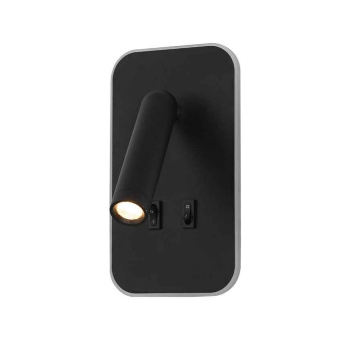 Бра, настенный светильник Italux WL-83957-1-BK Doria LED 1x8W 3000K 559Lm IP20 черный