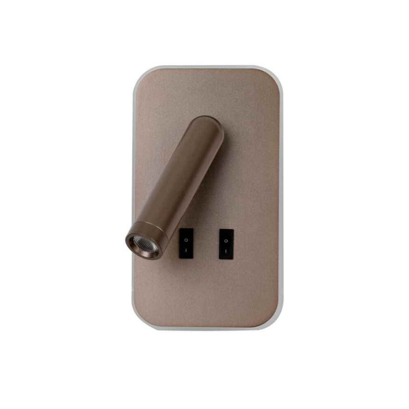 Бра, настінний світильник Italux WL-83957-1-CF Doria LED 1x8W 3000K 559Lm IP20 коричневий