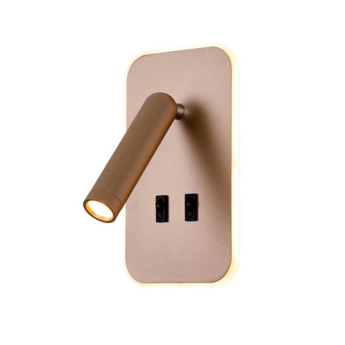 Бра, настенный светильник Italux WL-83957-1-GD Doria LED 1x8W 3000K 559Lm IP20 золотой