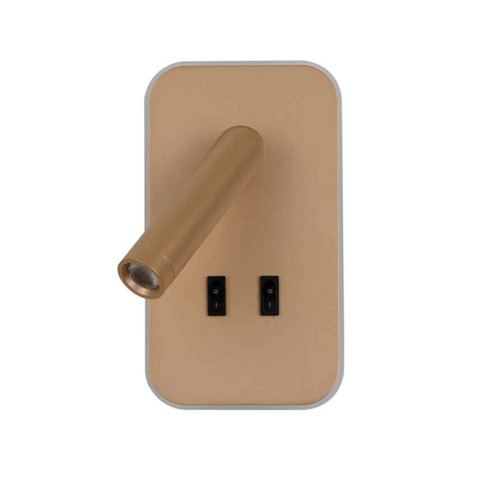 Бра, настенный светильник Italux WL-83957-1-GD Doria LED 1x8W 3000K 559Lm IP20 золотой