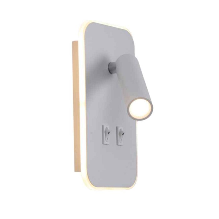 Бра, настенный светильник Italux WL-83957-1-WH Doria LED 1x8W 3000K 559Lm IP20 белый