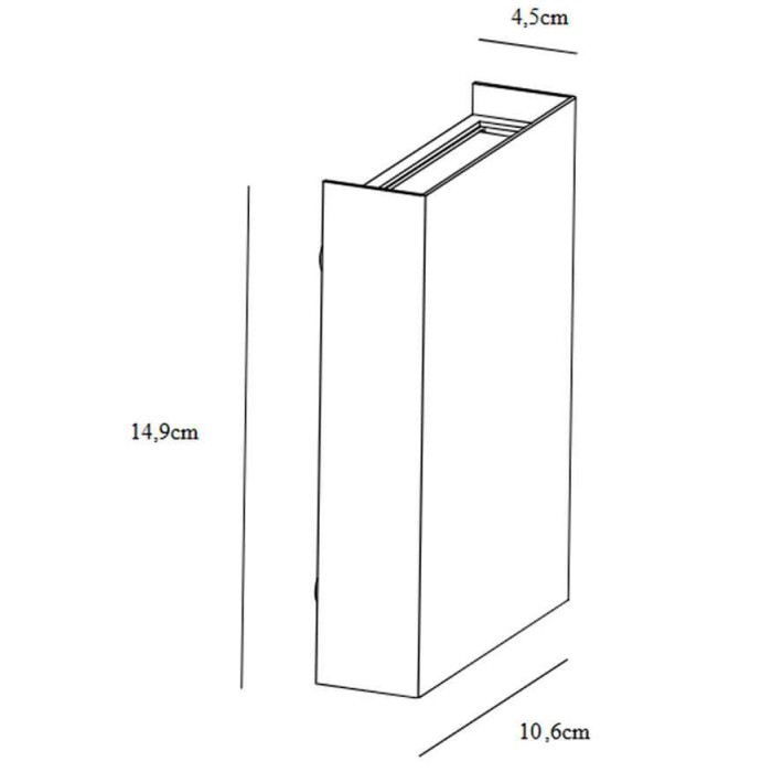 Бра, настенный светильник Nordlux 2518031203 Fold LED 1x8W 3000K 400Lm IP54 черный