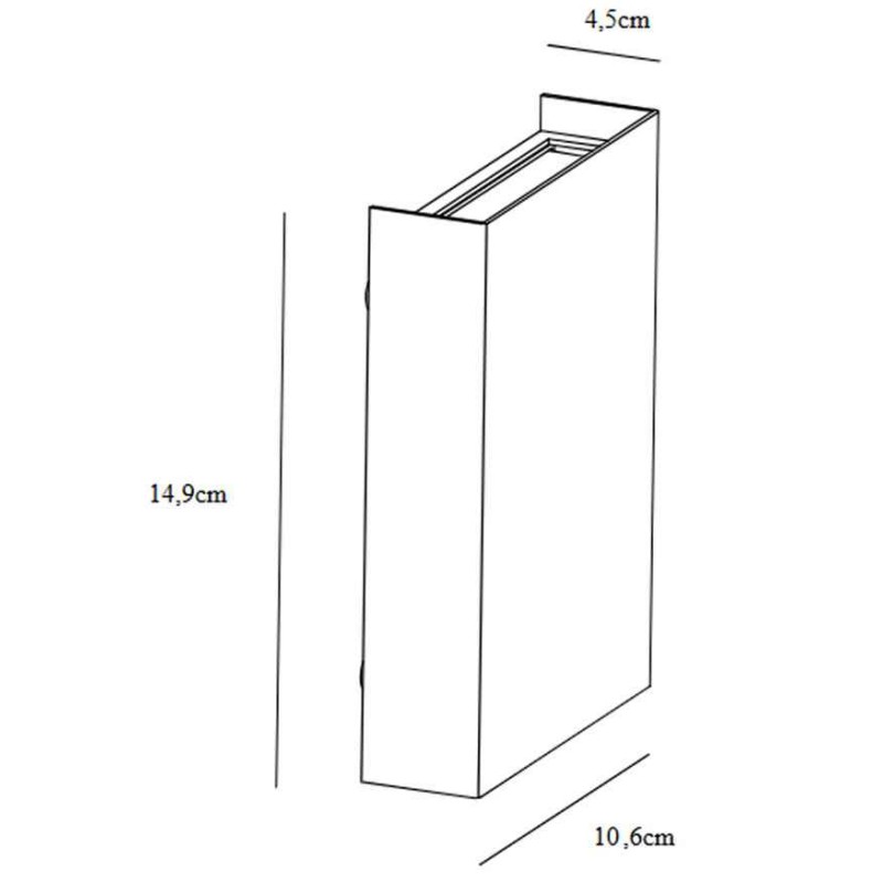 Бра, настенный светильник Nordlux 2518031203 Fold LED 1x8W 3000K 400Lm IP54 черный