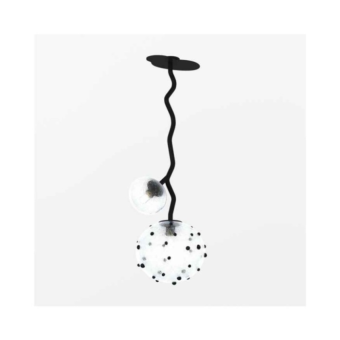 Люстра Pikart 36241-2 DewLight L 2x60W E27 IP20 чорна