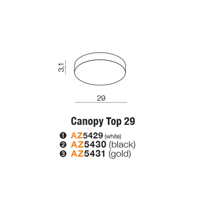 Стельова чаша Azzardo AZ5430 CANOPY TOP 29cm BK