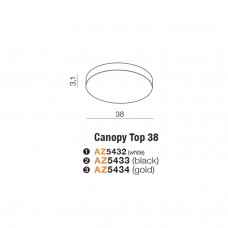 Стельова чаша Azzardo AZ5434 CANOPY TOP 38cm GO
