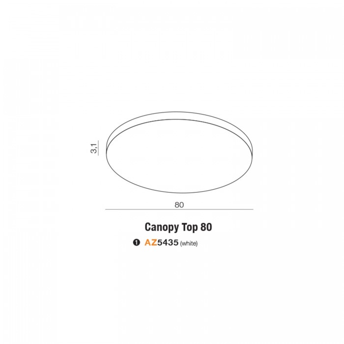 Стельова чаша Azzardo AZ5435 CANOPY TOP 80cm WH