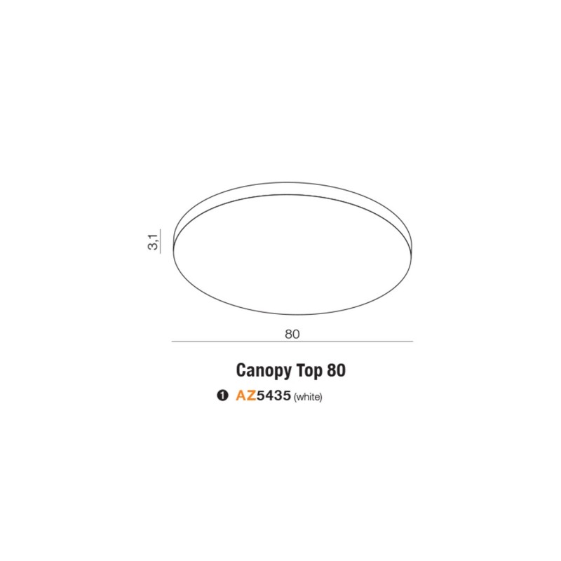 Стельова чаша Azzardo AZ5435 CANOPY TOP 80cm WH