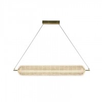 Підвісний світильник Searchlight 28800SB Capsule LED Convertible Pendant, Satin Brass Metal and Acryl, 42.5 Вт, 5068 лм, 3000К
