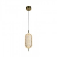 Подвесной светильник Searchlight 28803SB Capsule LED Pendant, Satin Brass Metal and Acrylic Shade, 19 Вт, 1845 лм, 3000К