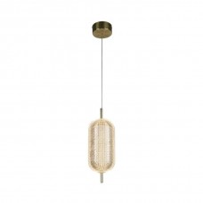 Підвісний світильник Searchlight 28803SB Capsule LED Pendant, Satin Brass Metal and Acrylic Shade, 19 Вт, 1845 лм, 3000К