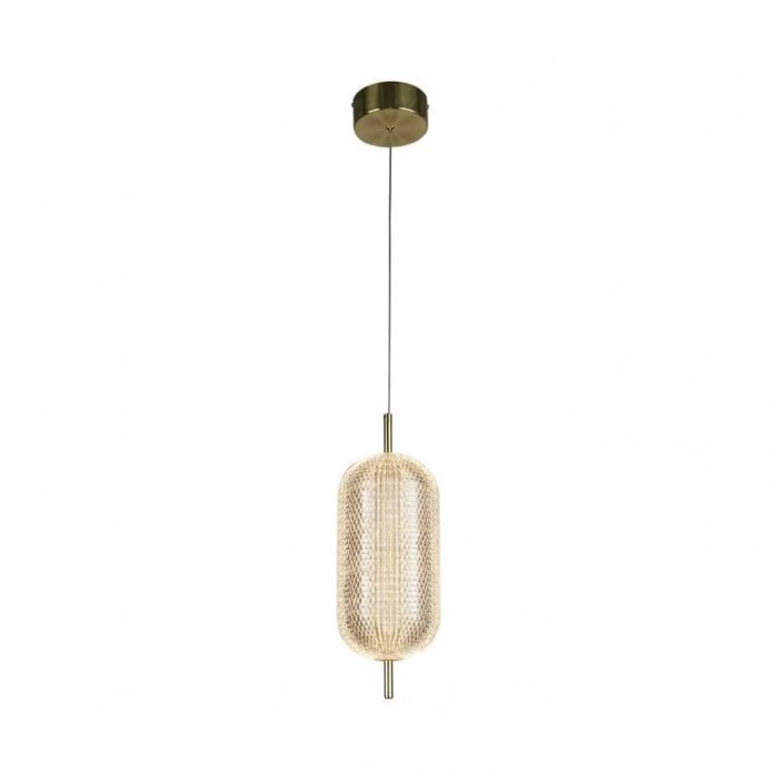 Підвісний світильник Searchlight 28803SB Capsule LED Pendant, Satin Brass Metal and Acrylic Shade, 19 Вт, 1845 лм, 3000К