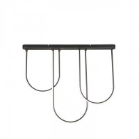 Подвесной светильник Searchlight 23325BK Chime LED Flush Matt Black Metal, 35 Вт, 2312 лм, 3000К
