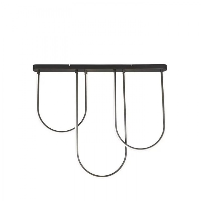 Підвісний світильник Searchlight 23325BK Chime LED Flush Matt Black Metal, 35 Вт, 2312 лм, 3000К