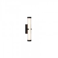 Підсвітка для дзеркала Searchlight 63124-1BK Clamp Wall Light - Black Metal, Ribbed Clear & Opal Diffuser, 7 Вт, 506 лм, 3000К