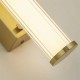 Подсветка для зеркала Searchlight 63124-1GO Clamp Wall Light - Gold Metal, Ribbed Clear & Opal Diffuser, 7 Вт, 561 лм, 3000К