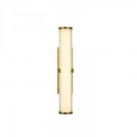 Подсветка для зеркала Searchlight 63124-1GO Clamp Wall Light - Gold Metal, Ribbed Clear & Opal Diffuser, 7 Вт, 561 лм, 3000К
