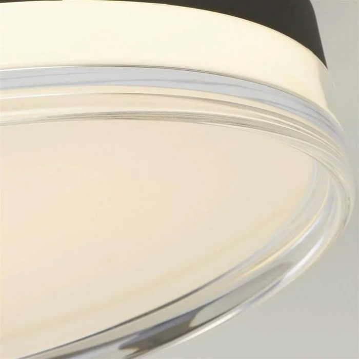 Люстра Searchlight 42651-30BK Cyprus LED Flush, Black Metal and Clear Acrylic, 21 Вт, 858 лм, 3000К