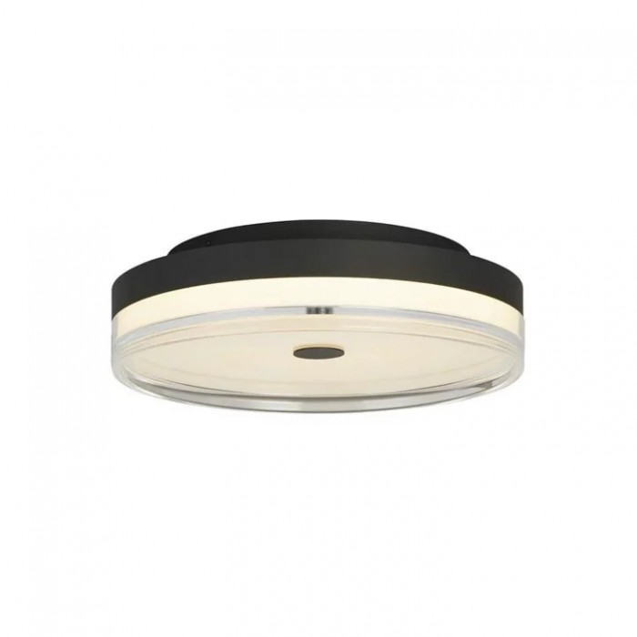 Люстра Searchlight 42651-30BK Cyprus LED Flush, Black Metal and Clear Acrylic, 21 Вт, 858 лм, 3000К
