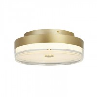 Люстра Searchlight 42651-30GO Cyprus LED Flush, Gold Metal and Clear Acrylic, 21 Вт, 1254 лм, 3000К