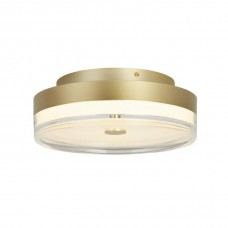 Люстра - Searchlight 42651-30GO Cyprus LED Flush, Gold Metal and Clear Acrylic, 21 Вт, 1254 лм, 3000К