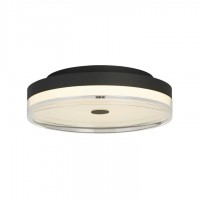 Люстра Searchlight 42651-40BK Cyprus LED Flush, Black Metal and Clear Acrylic, 29 Вт, 1234 лм, 3000К