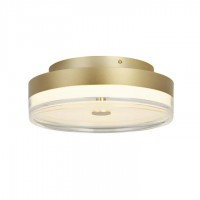 Люстра Searchlight 42651-40GO Cyprus LED Flush, Gold Metal and Clear Acrylic, 29 Вт, 1850 лм, 3000К