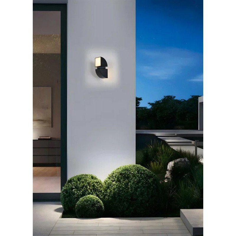 Бра Searchlight 36150BK Dakota LED Outdoor Wall Light, Black, 8 Вт, 549 лм, 3000К
